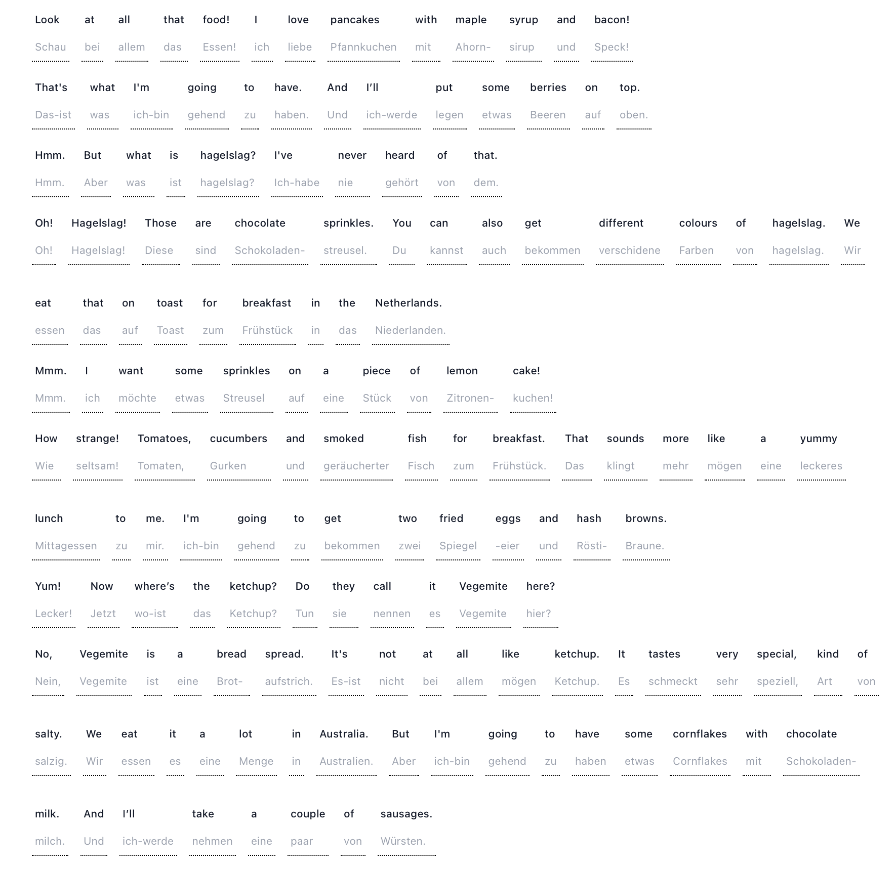 Decoding table Screenshot
